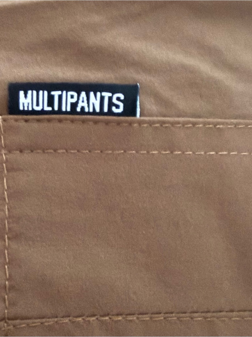 Men's Brown Drawstring Utility Pants - Picture 3 of 3